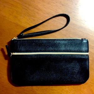 Black zipper clutch